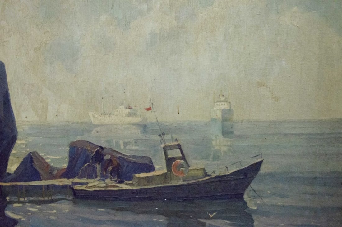 Oil painting Night coast - 2