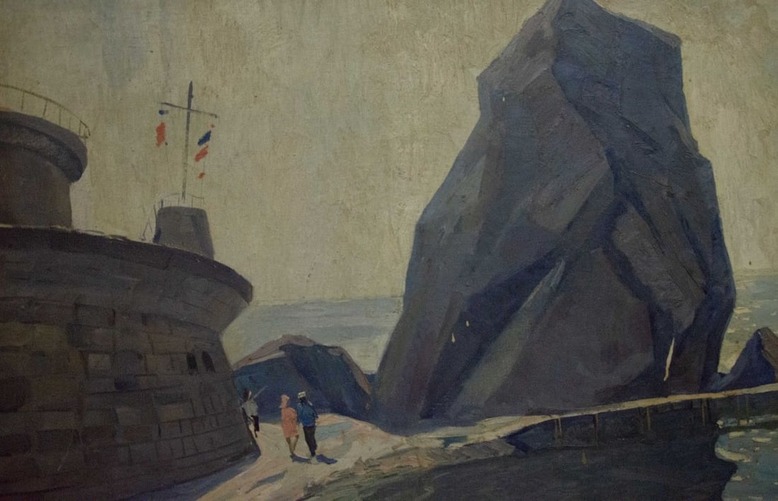 Oil painting Night coast - 6