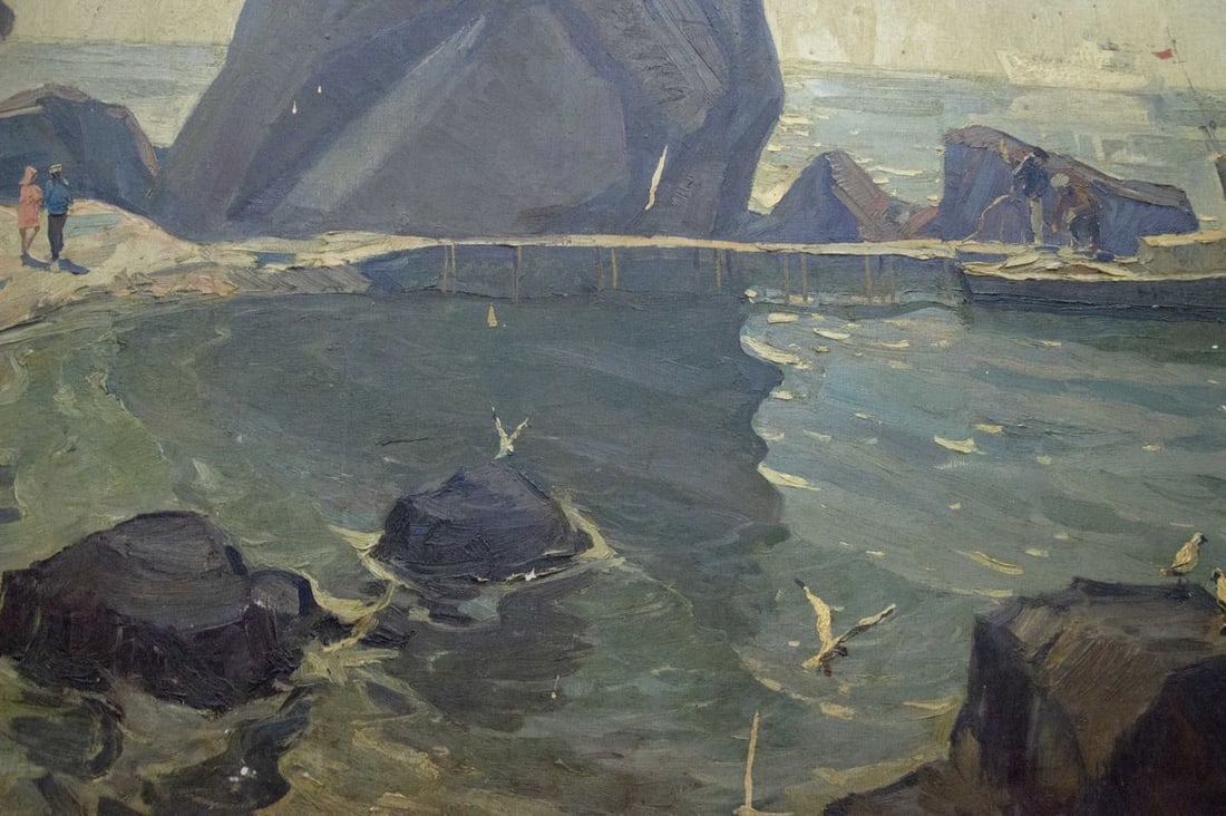 Oil painting Night coast - 8