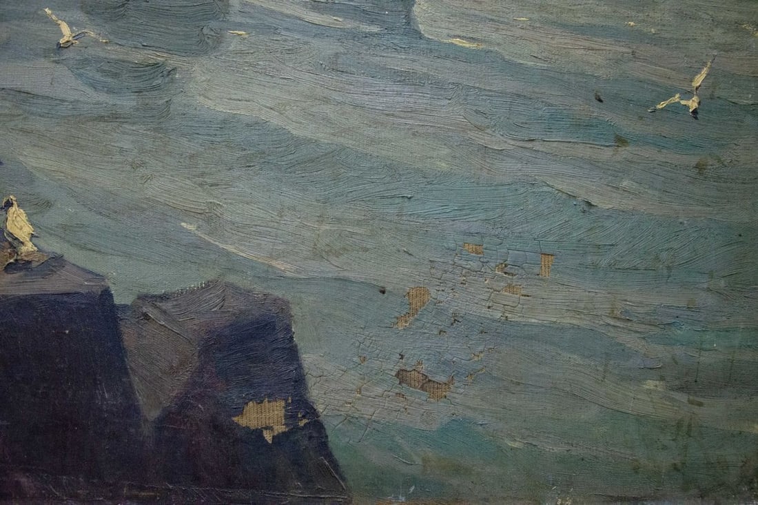 Oil painting Night coast - 9