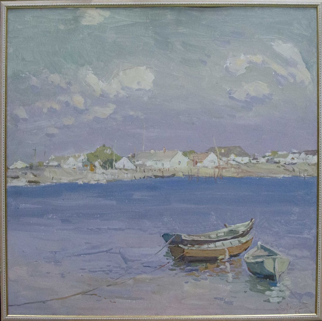 Oil painting Fishing landscape Sulimenko Petr Stepanovich (1 of 10)