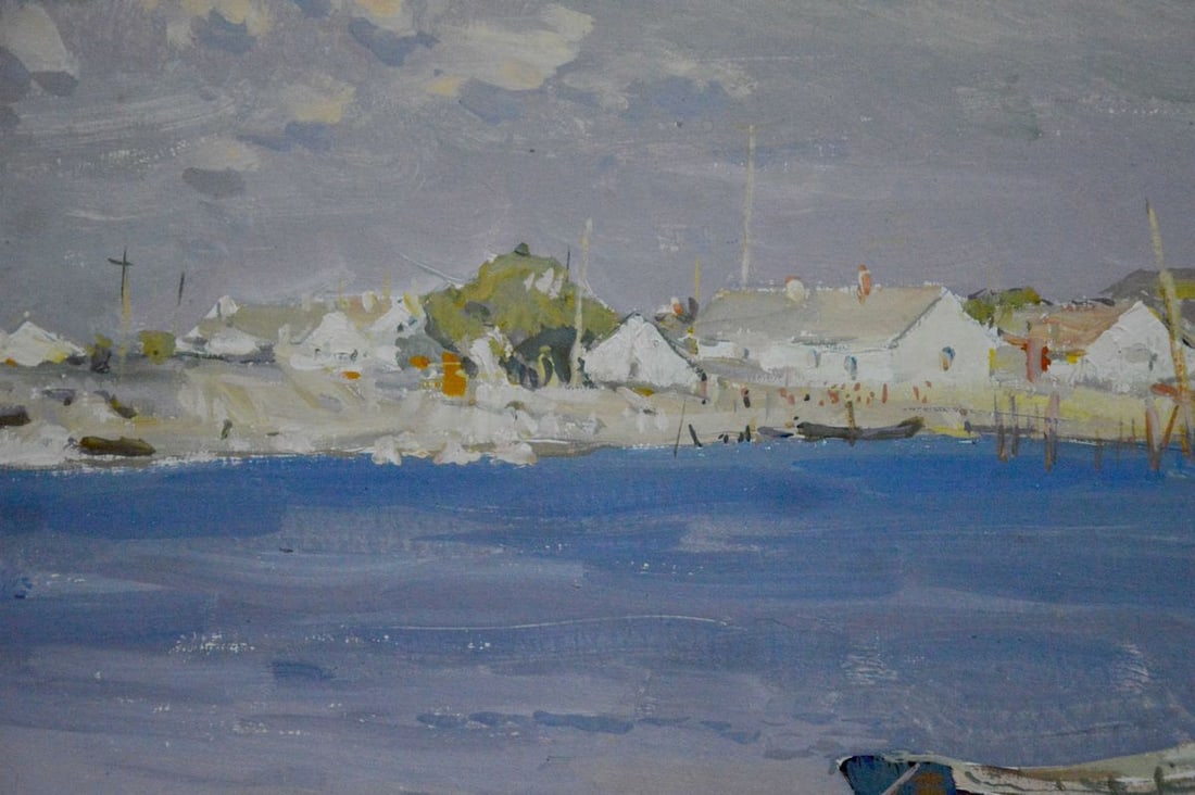 Oil painting Fishing landscape Sulimenko Petr Stepanovich - 7
