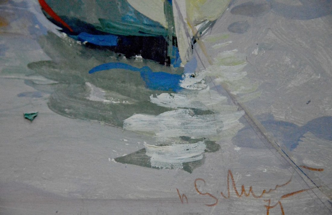 Oil painting Fishing landscape Sulimenko Petr Stepanovich - 8