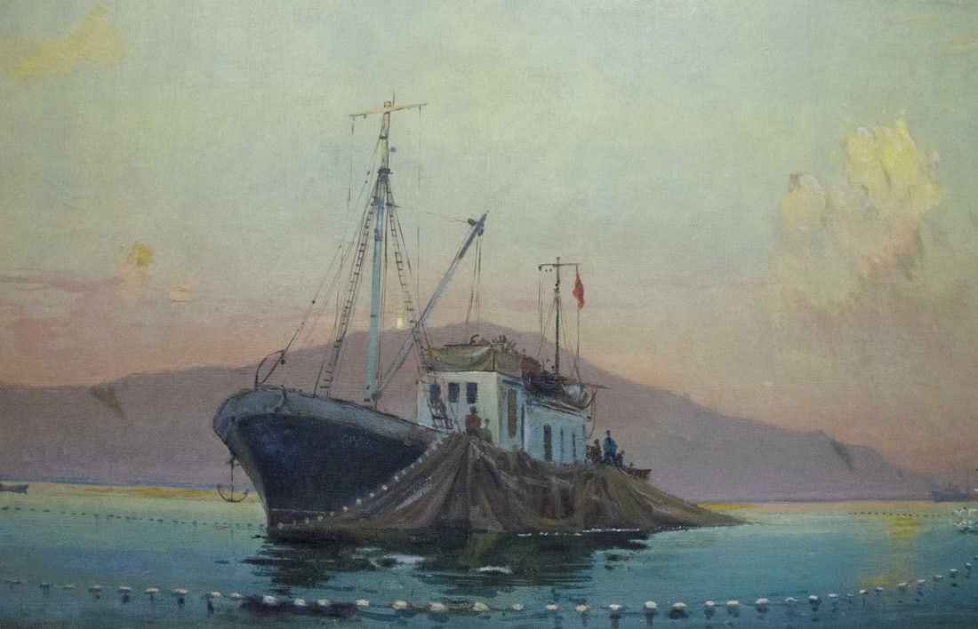 Oil painting Ship Peter Kuzmich Stolyarenko - 2