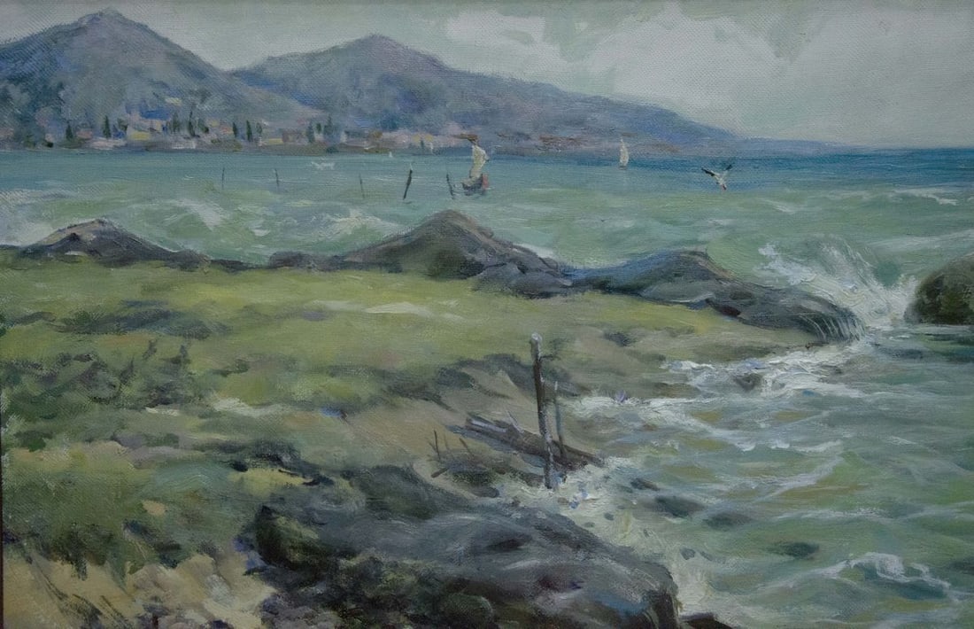 Oil painting On the seashore Shkurinsky Victor Nikolaevich - 2