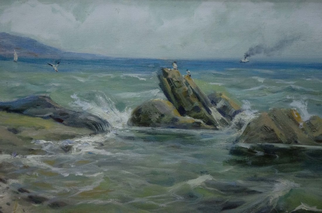 Oil painting On the seashore Shkurinsky Victor Nikolaevich - 7