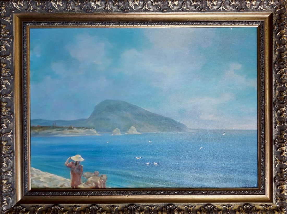 Oil painting Children by the water Korkishko Vasily: Title: Oil painting Children by the water Korkishko Vasily Description: No.Kork 66 *** ABOUT THIS PAINTING *** * TITLE: "Children by the water" * ARTISTS: Korkishko Vasily * SIZE: 50x70
