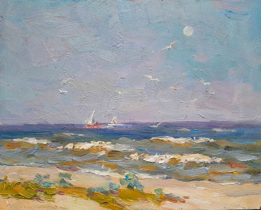 Oil painting Coast of Odessa Kovalenko Ivan Mikhailovich: Title: Oil painting Coast of Odessa Kovalenko Ivan Mikhailovich Description: No.Koval 174 *** ABOUT THIS PAINTING *** * TITLE: "Coast of Odessa" * ARTISTS: Kovalenko Ivan Mikhailovich * SIZE: 24x30 cm