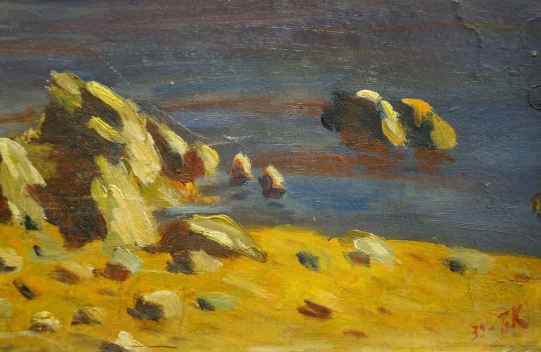 Oil painting Shore landscape - 5