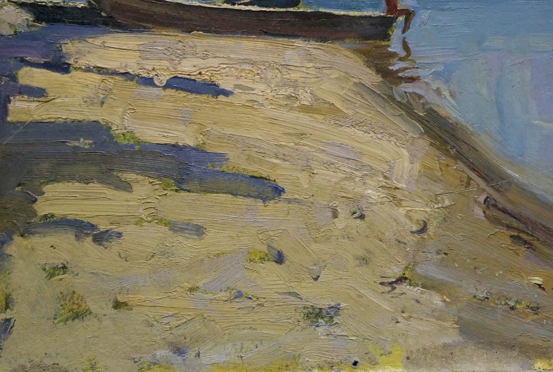 Oil painting Girl on the shore Petrov Georgy Petrovich - 2