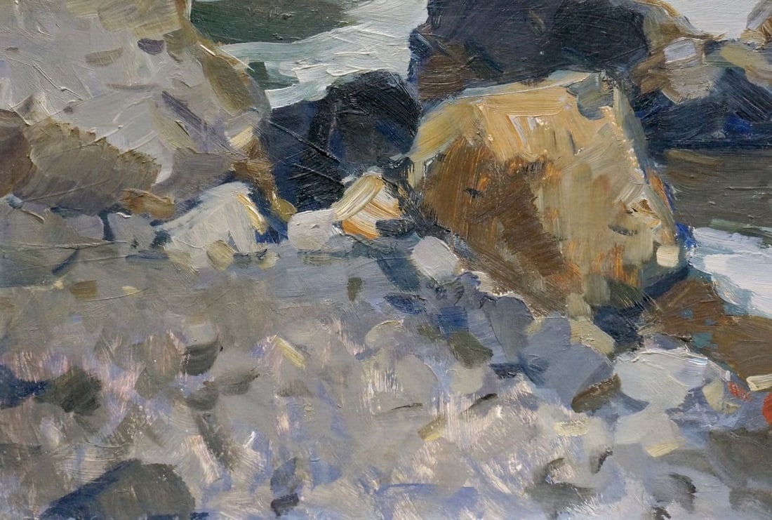 Oil painting People fishing - 2