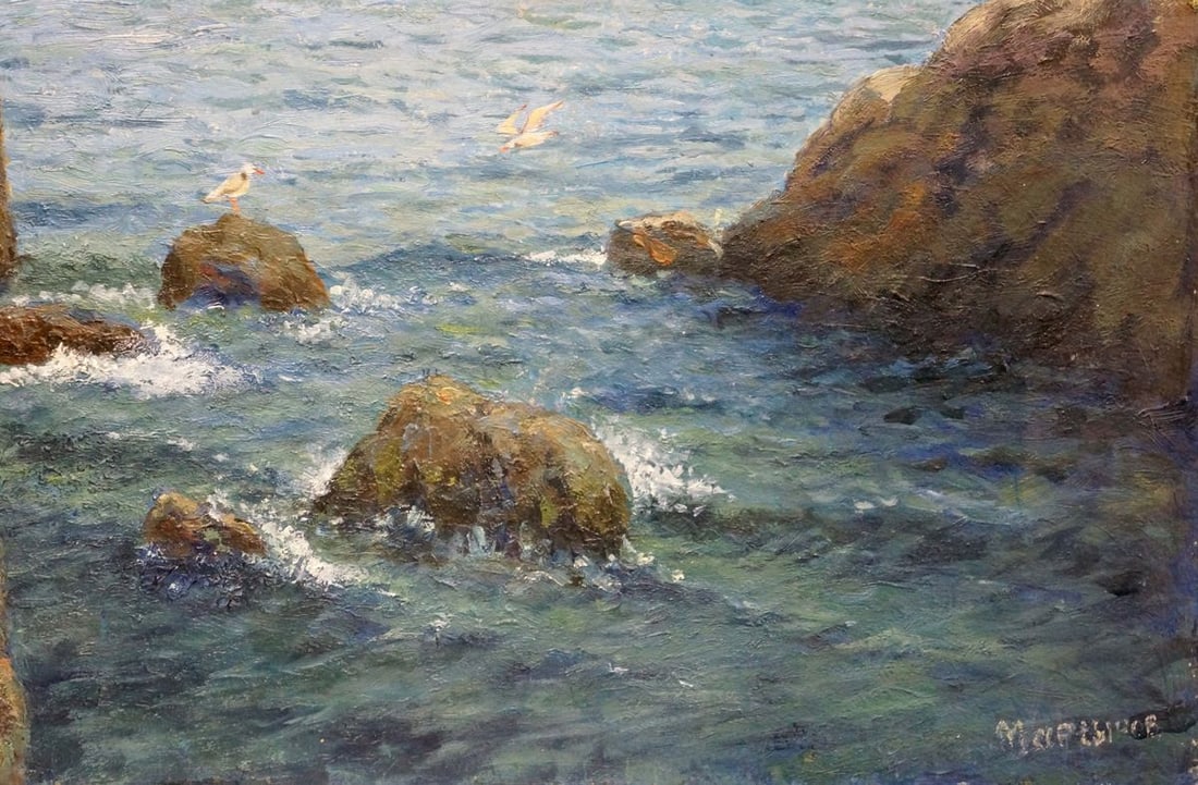Oil painting Shore landscape Martynov Anatoly Vladimirovich - 5