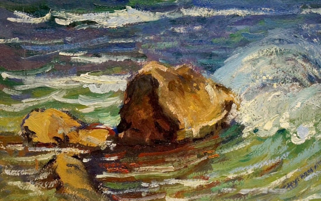Oil painting Sea shore Gomolsky G.S. - 2