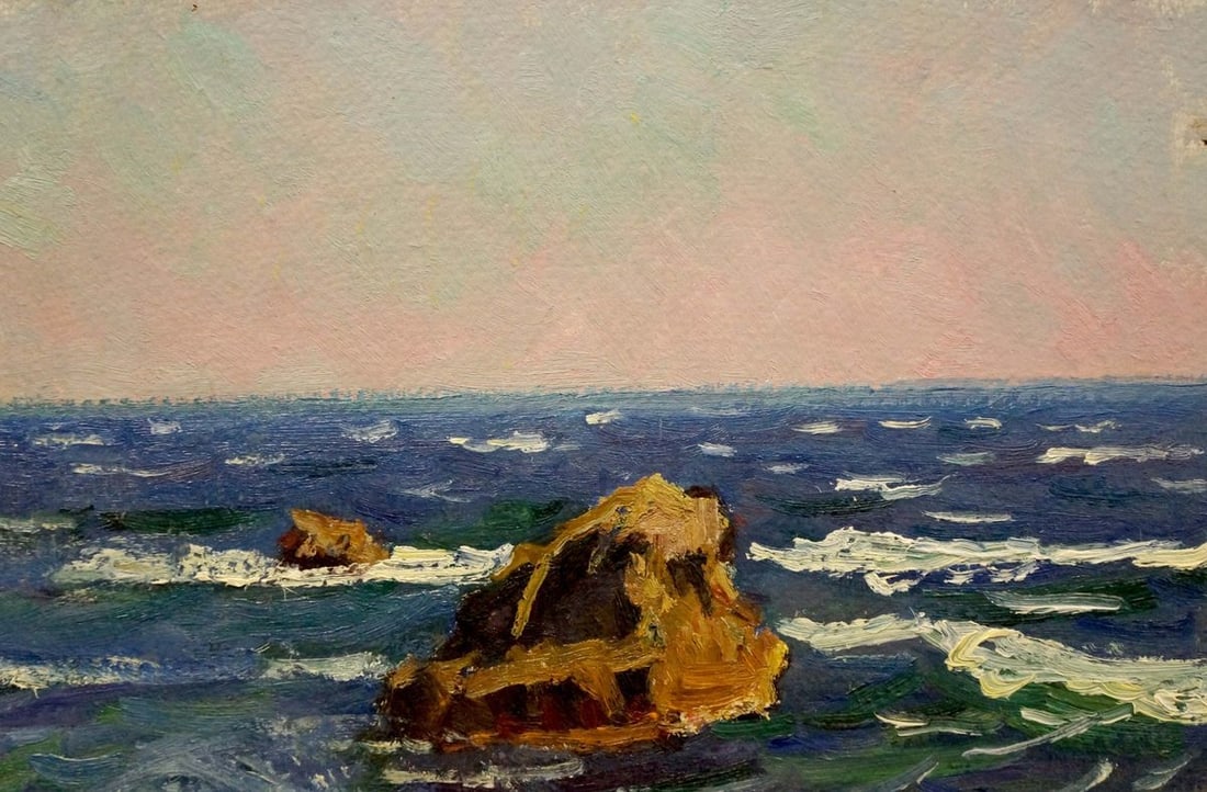 Oil painting Sea shore Gomolsky G.S. - 4