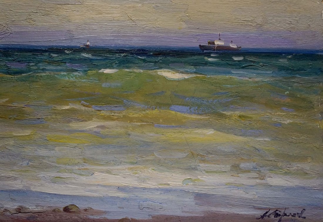 Oil painting Volga Strelov Arkady Efimovich (1 of 8)