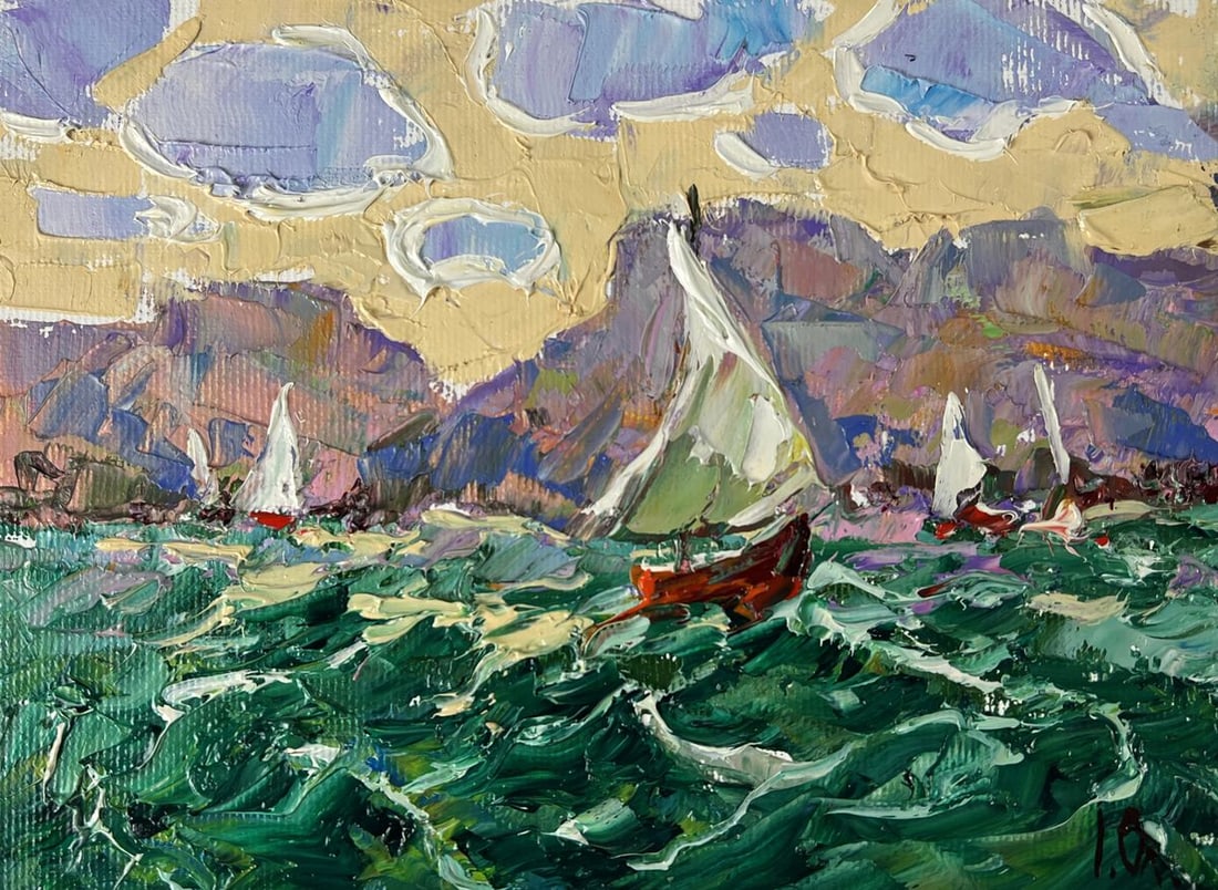 Oil painting Breeze in the sea Oleksiy Ivanyuk - 3