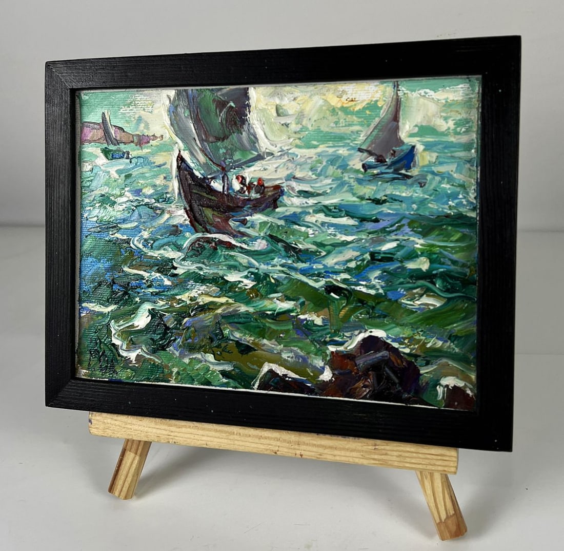 Oil painting Under Sail at Sea Oleksiy Ivanyuk - 2