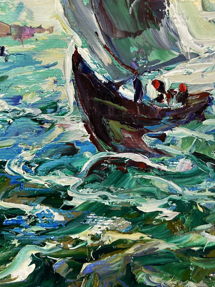 Oil painting Under Sail at Sea Oleksiy Ivanyuk - 4