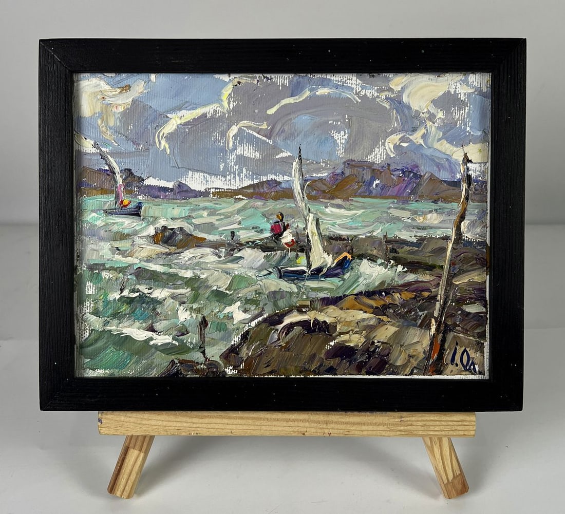 Oil painting Small marina for boats in the sea Oleksiy Ivanyuk: Title: Oil painting Small marina for boats in the sea Oleksiy Ivanyuk Description: No.AAA6456*** ABOUT THIS PAINTING **** TITLE: "Small marina for boats in the sea"* ARTISTS: Oleksiy Ivanyuk* SIZE: