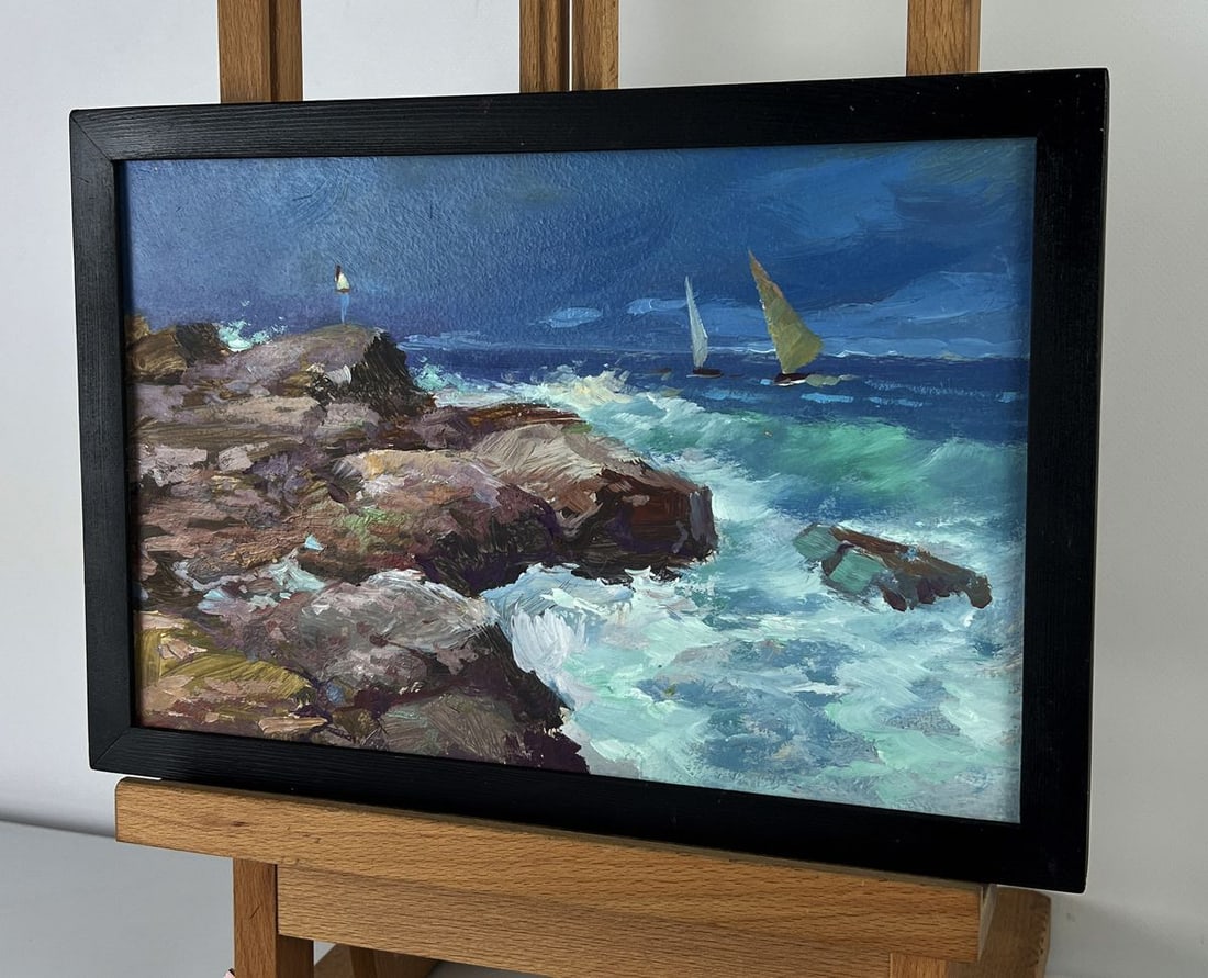 Oil painting Stormy Sea Waves Yuriy Suprunchuk - 2