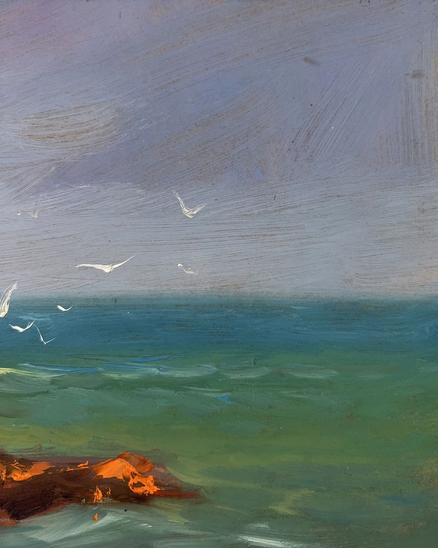 Oil painting Seashore with a boat Yuriy Suprunchuk - 4