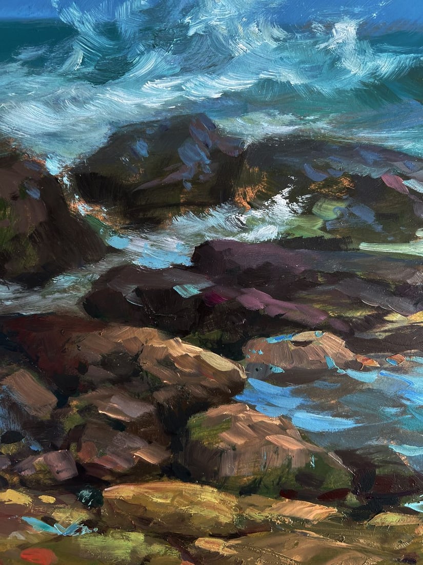 Oil painting Seashore with people Yuriy Suprunchuk - 5