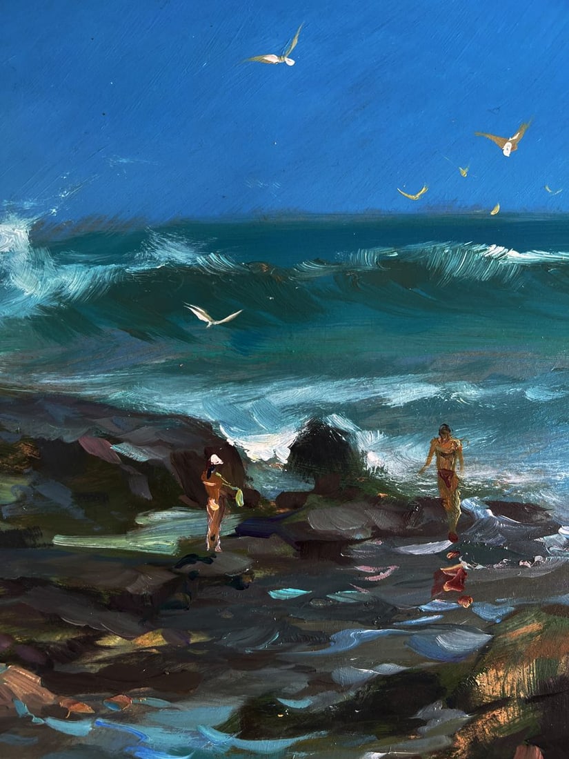 Oil painting Seashore with people Yuriy Suprunchuk - 6