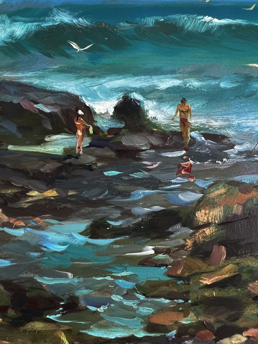 Oil painting Seashore with people Yuriy Suprunchuk - 7