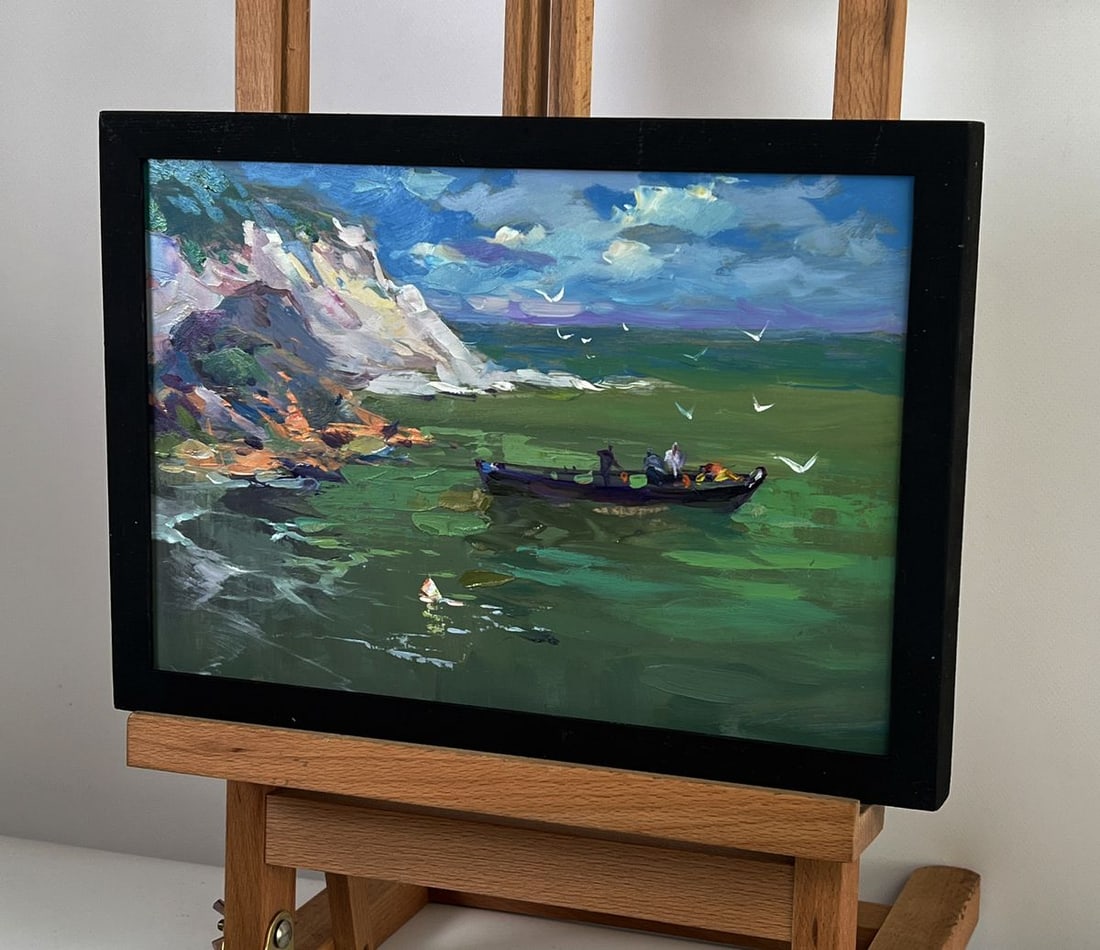 Oil painting Fishing boat at sea Yuriy Suprunchuk - 2