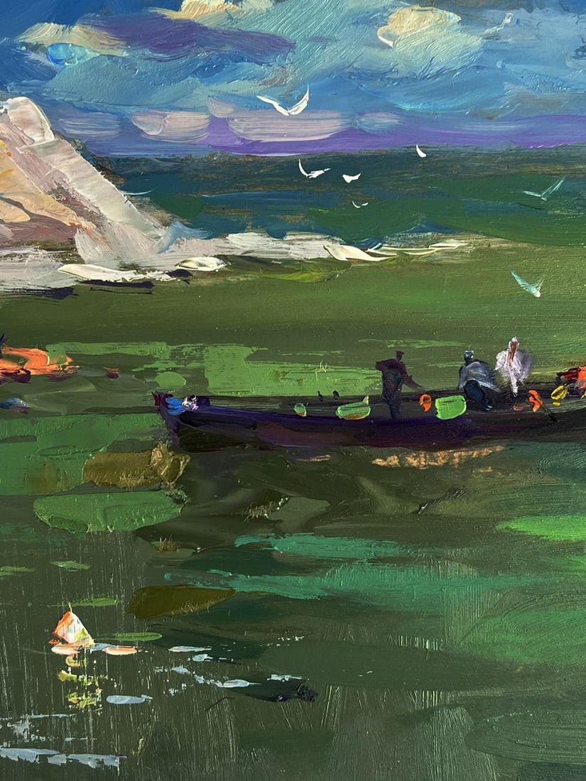 Oil painting Fishing boat at sea Yuriy Suprunchuk - 4