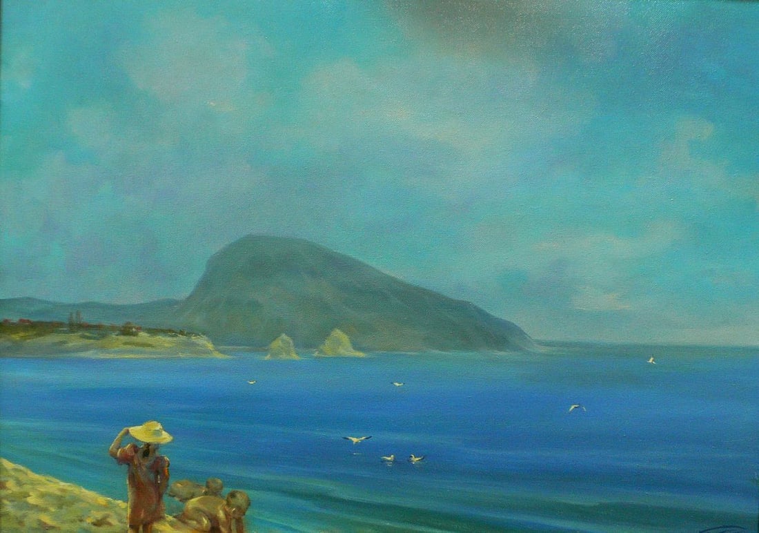 Oil painting Children near the water Vasily Korkishko: Title: Oil painting Children near the water Vasily Korkishko Description: No.Kork 172*** ABOUT THIS PAINTING **** TITLE: "Children near the water" * ARTISTS: Vasily Korkishko* SIZE: 50x70