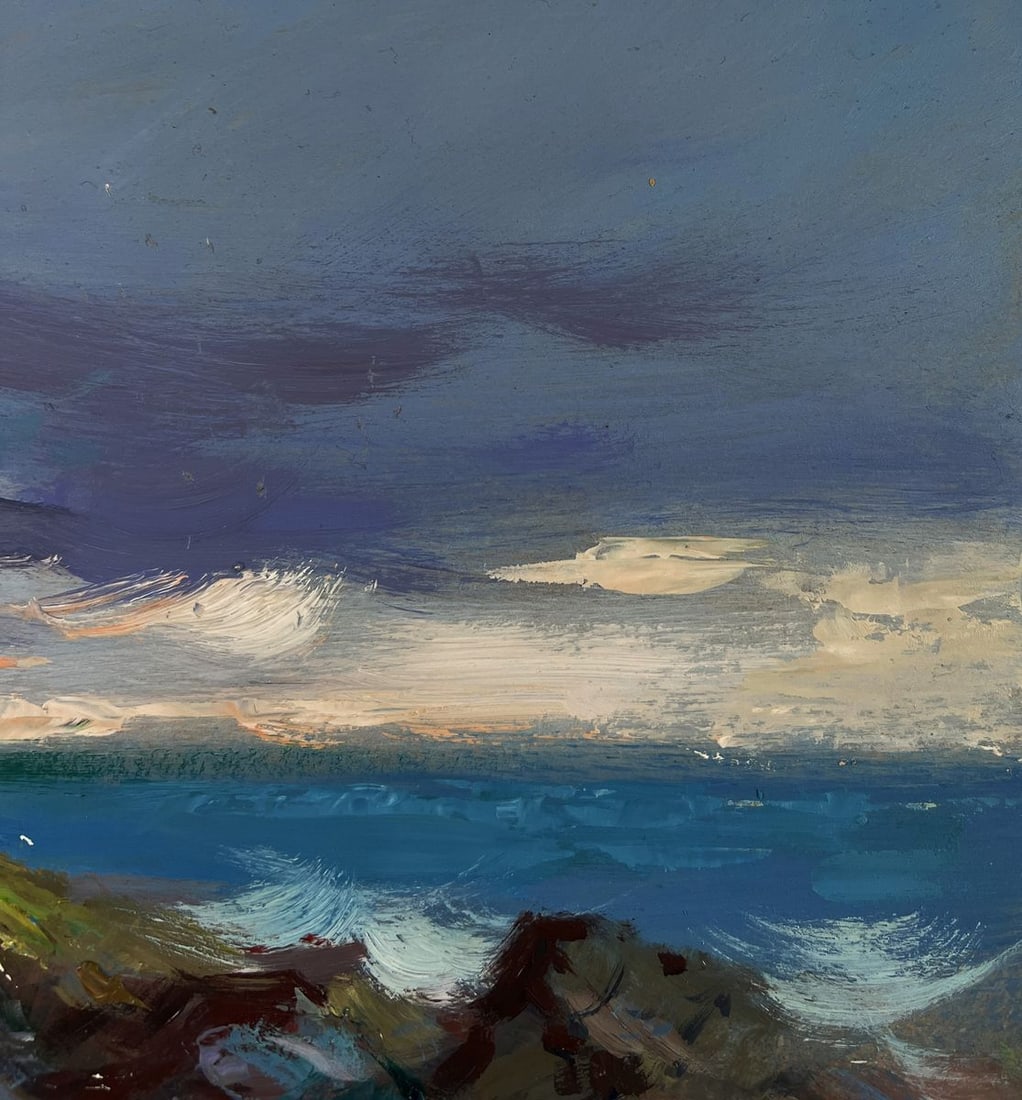 Oil painting Seagulls soaring over the endless sea Yuriy Suprunchuk - 4