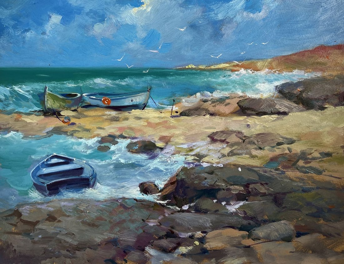 Oil painting Freedom over the sea Yuriy Suprunchuk - 3