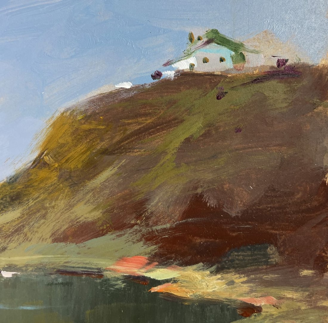 Oil painting Harbor at the foot of the hills Yuriy Suprunchuk - 4