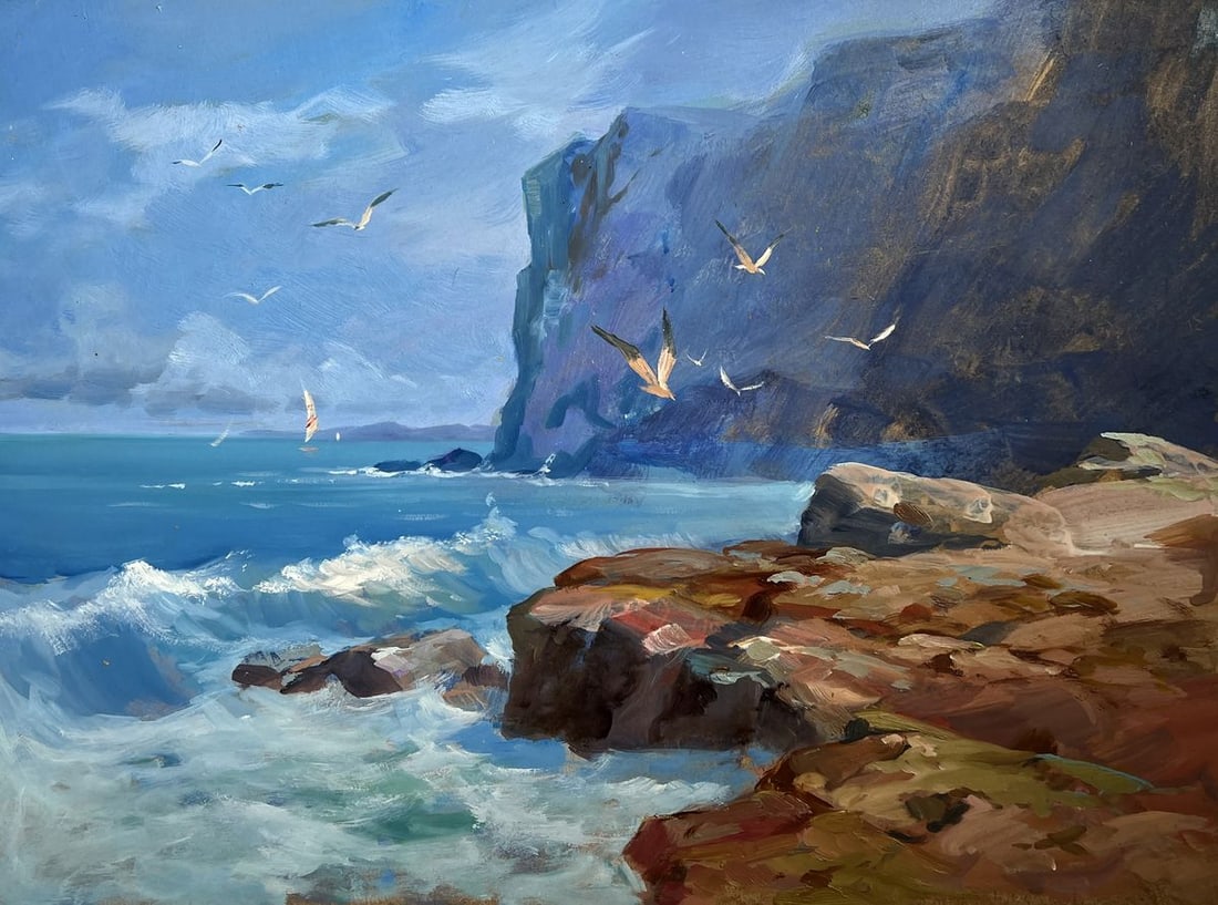 Oil painting Sea breeze on a clear day Yuriy Suprunchuk - 3