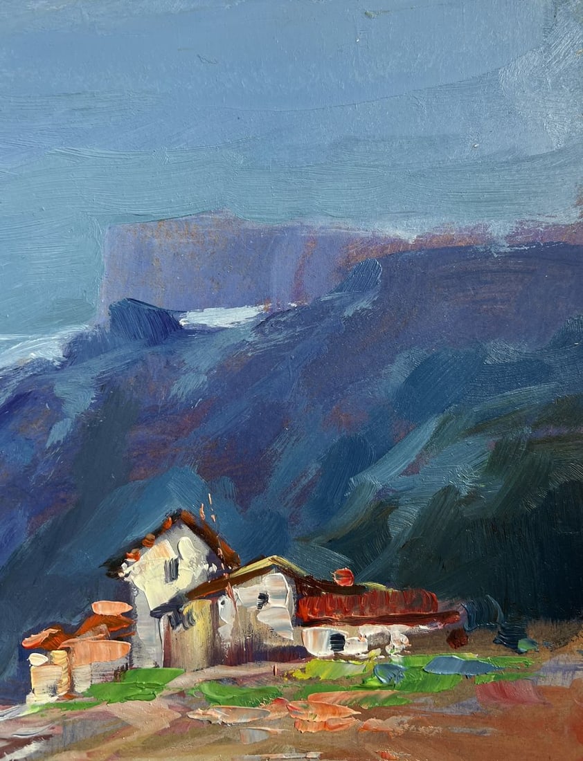 Oil painting Sea and village coziness Yuriy Suprunchuk - 4
