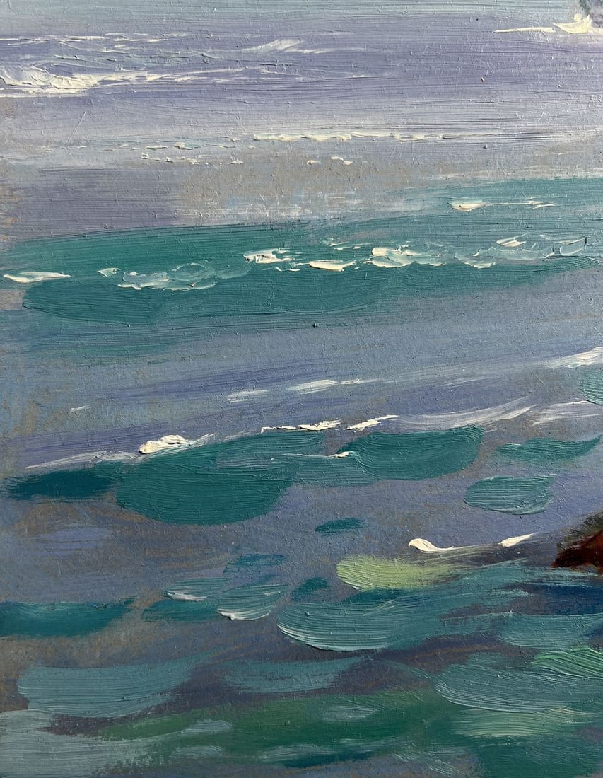 Oil painting Sea and village coziness Yuriy Suprunchuk - 7