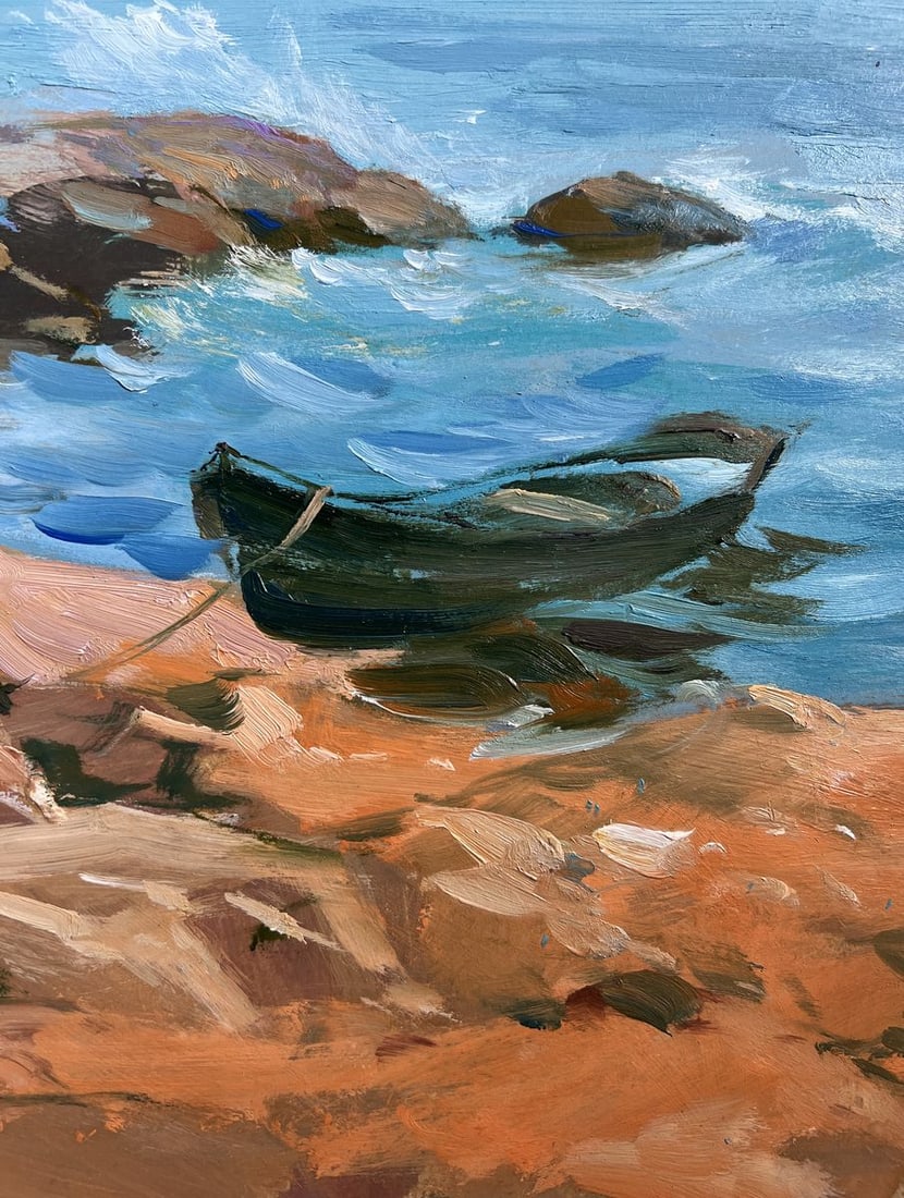Oil painting Sailboat on the sea horizon Yuriy Suprunchuk - 8