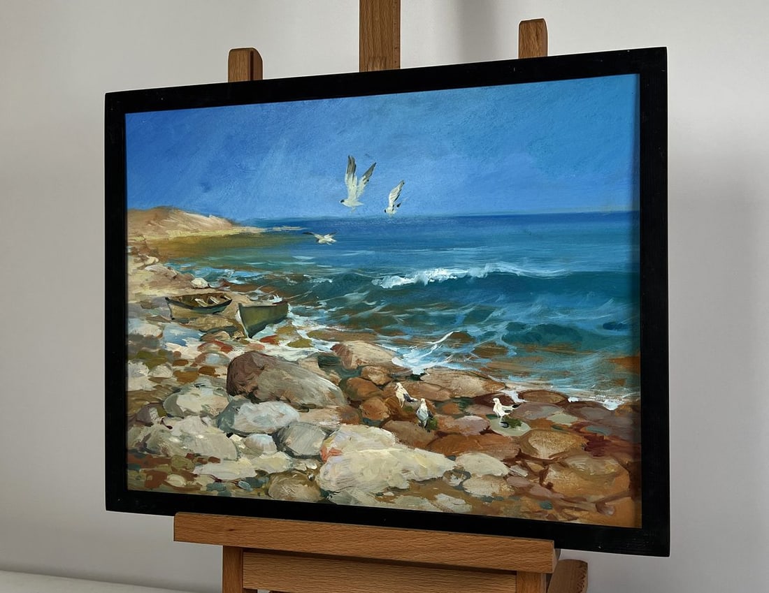 Oil painting Sounds of birds and sea waves Yuriy Suprunchuk - 2