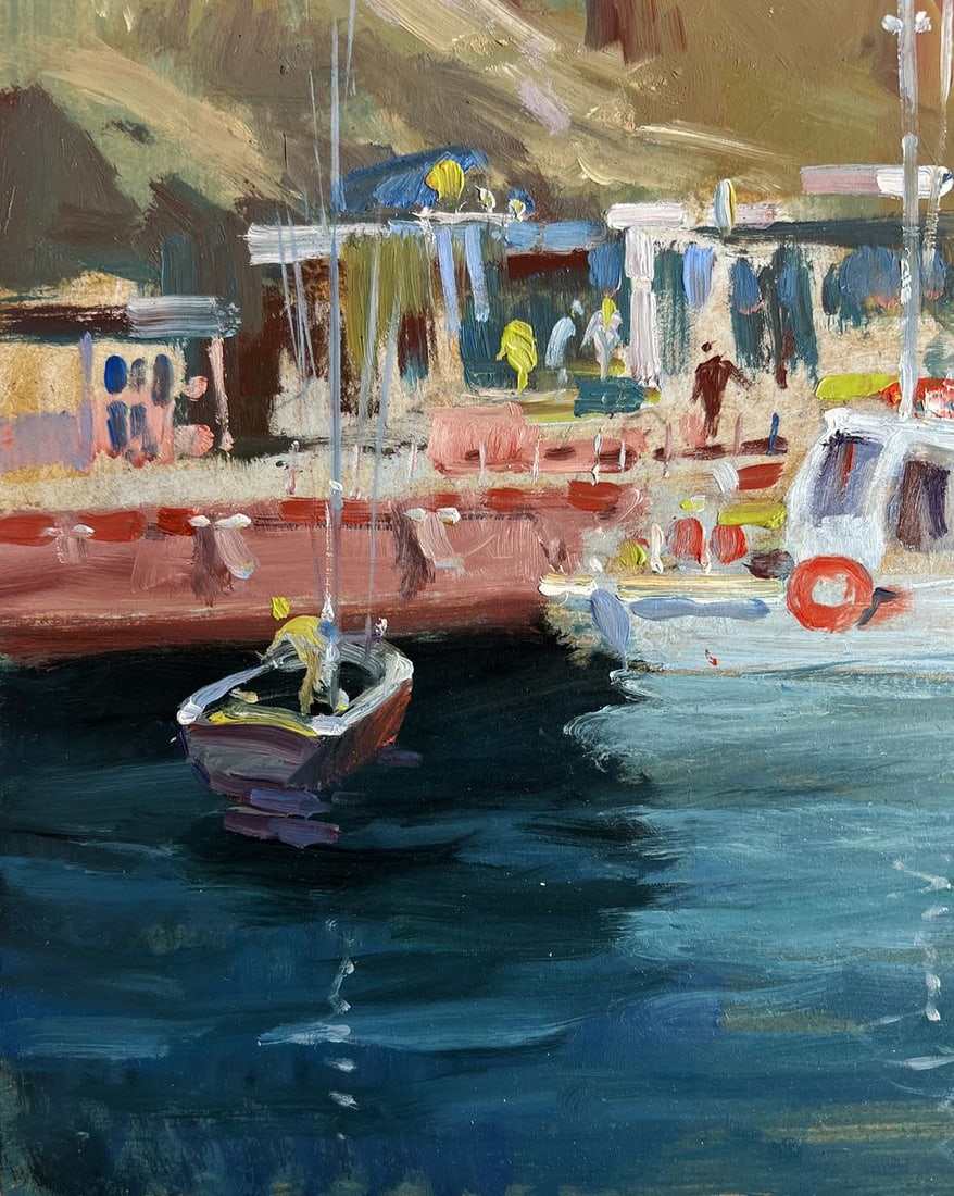 Oil painting Ships on the ferry Yuriy Suprunchuk - 7