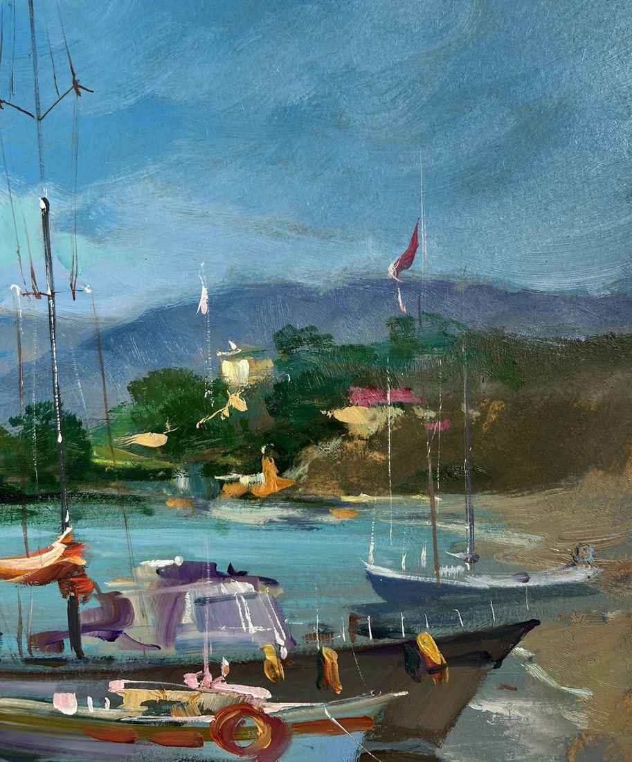Oil painting Boats and lighthouse Yuriy Suprunchuk - 4