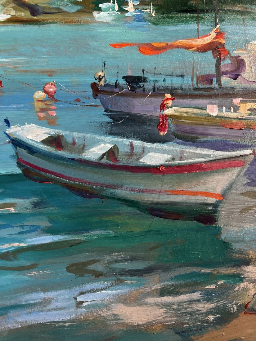 Oil painting Boats and lighthouse Yuriy Suprunchuk - 8