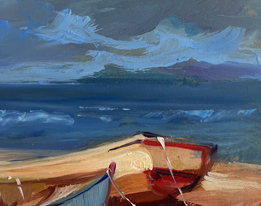 Oil painting Calm evening sea Yuriy Suprunchuk - 4