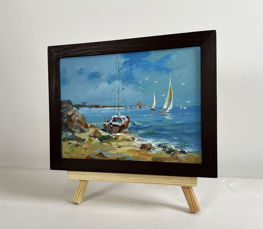 Oil painting Preparing for a sea voyage Yuriy Suprunchuk - 2