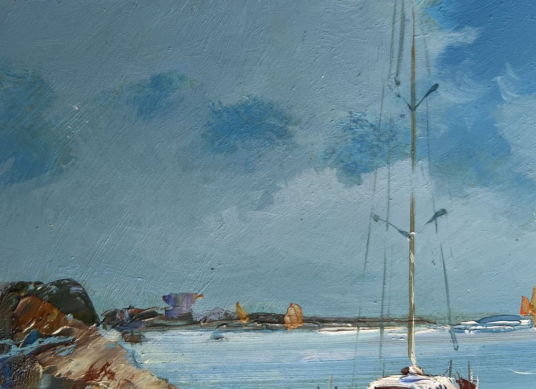 Oil painting Preparing for a sea voyage Yuriy Suprunchuk - 5