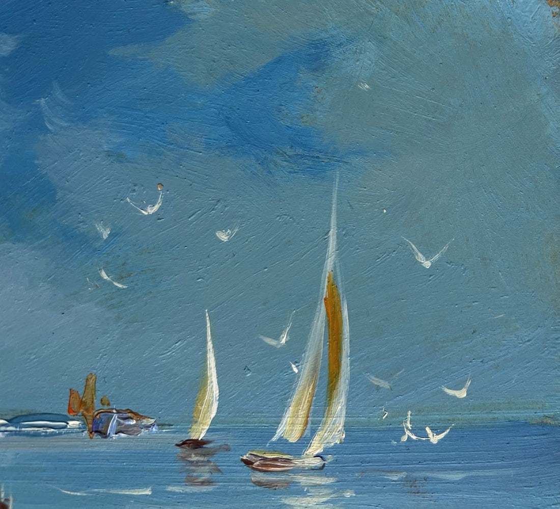 Oil painting Preparing for a sea voyage Yuriy Suprunchuk - 6