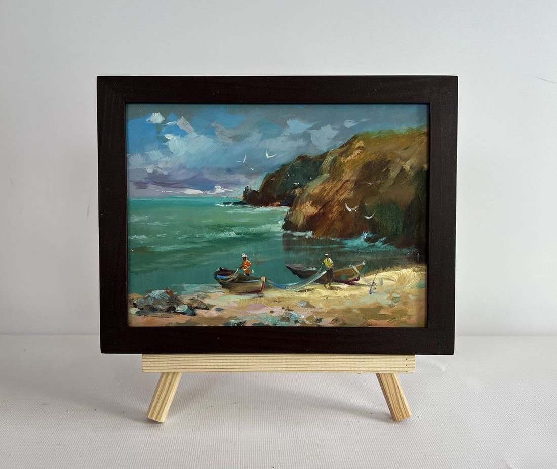 Oil painting Great day to go fishing Yuriy Suprunchuk (1 of 8)