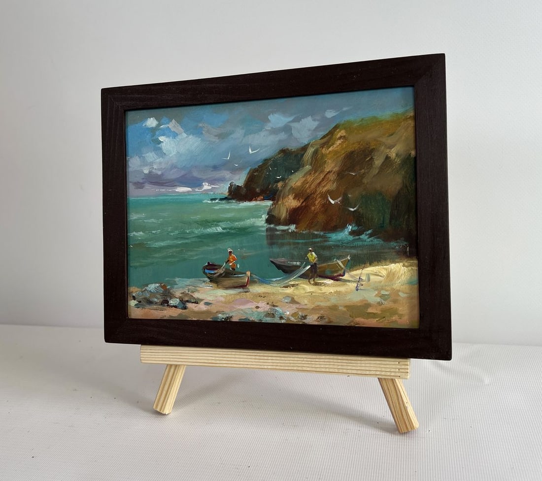 Oil painting Great day to go fishing Yuriy Suprunchuk - 2