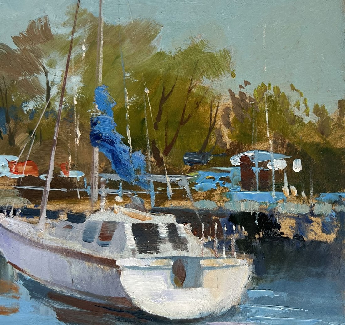 Oil painting Summer Yacht Club Yuriy Suprunchuk - 9