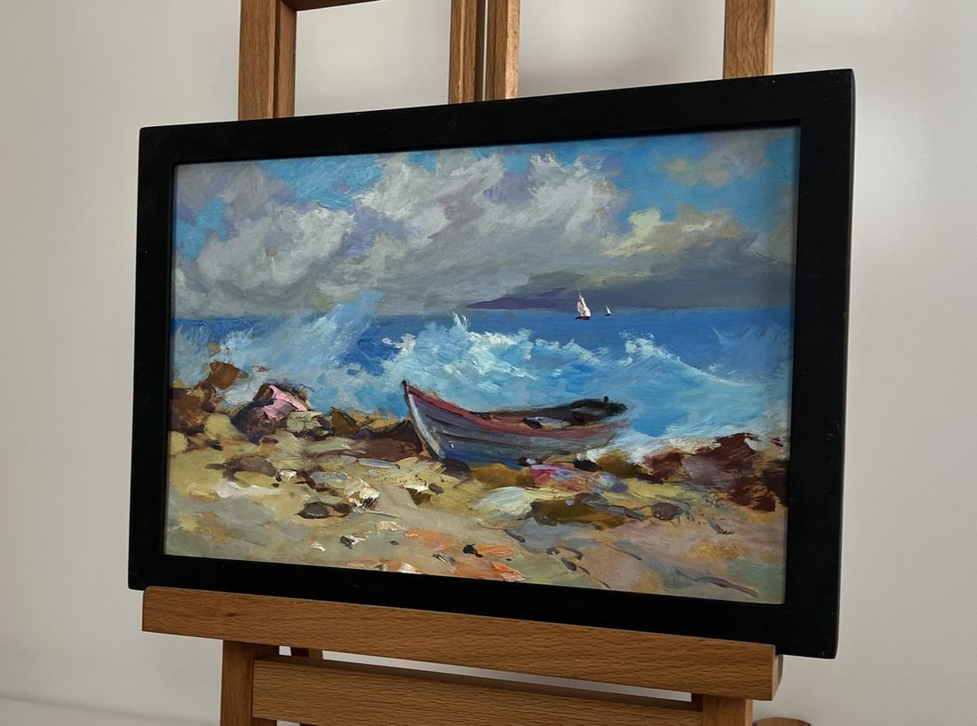 Oil painting Raging sea waves Yuriy Suprunchuk - 2